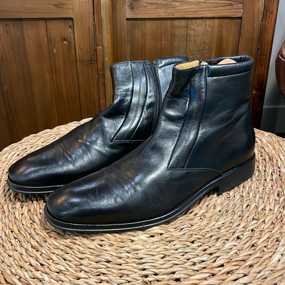 Bruno Magli Raspino Black Leather Boots